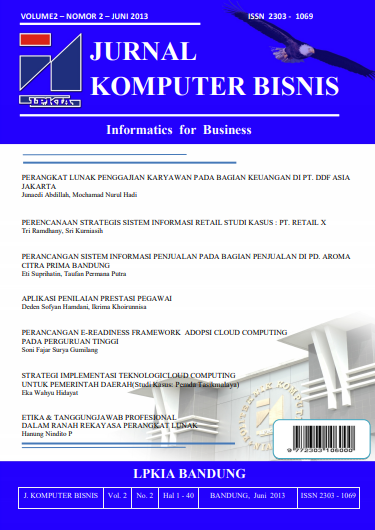 Vol 2 No 2 (2013): Jurnal Komputer Bisnis