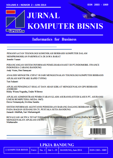 Vol 4 No 2 (2014): Jurnal Komputer Bisnis