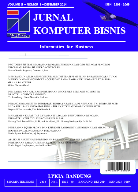 Vol 5 No 1 (2014): Jurnal Komputer Bisnis